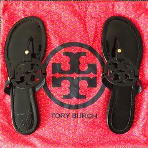 Tory Burch Patent Leather Flip Flops